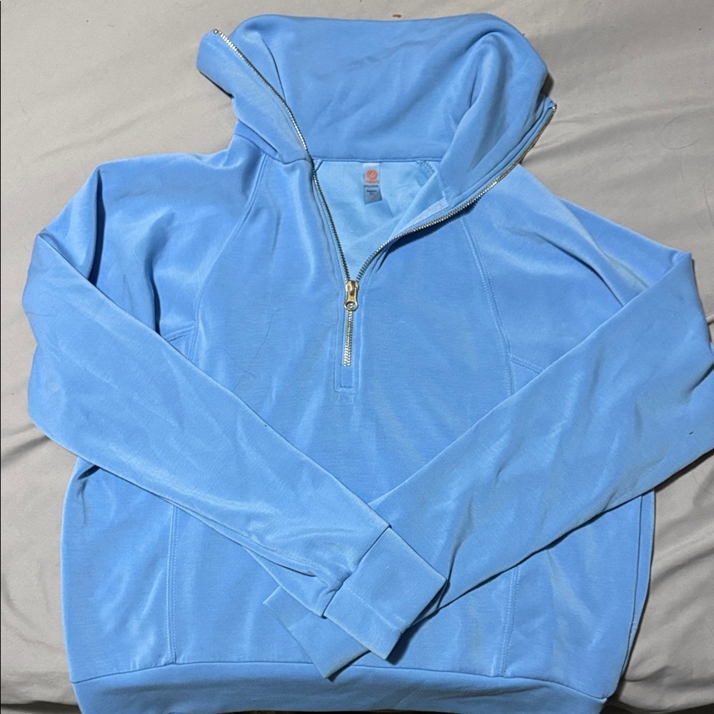 Mono B Light Blue Half-Zip Hoodie